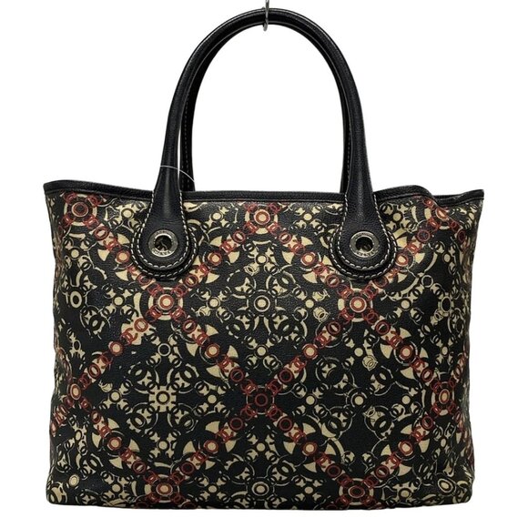 CHANEL Coco Travel Line Black Red Cream PVC Leather Tote Bag 963-073125 - Picture 2 of 14